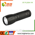 Factory Supply EDC Pocket Size Convenient Small Powerful Bright Black Aluminum Matal 1watt 4.5V Cheap portable torch light